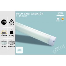 20W IP20 60 CM LED BANT ARMATÜR BEYAZ GÜNIŞIĞI